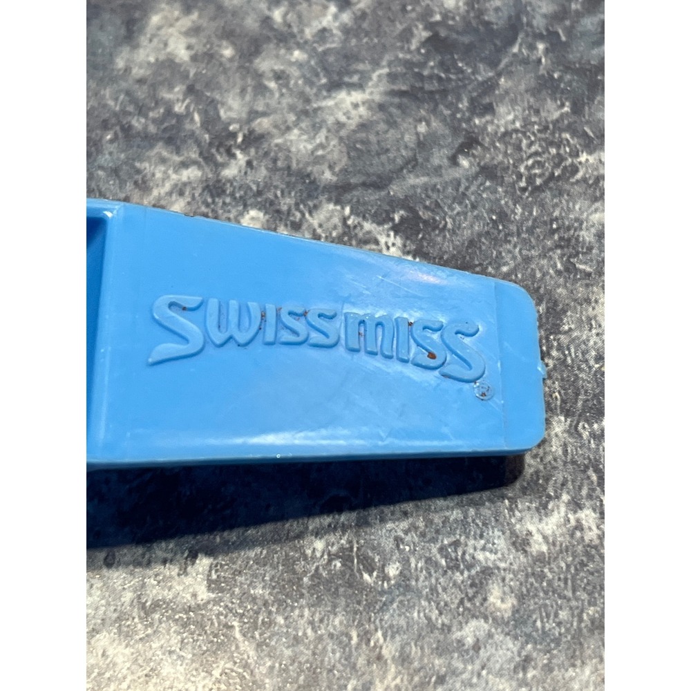 Swiss Miss Blue Plastic Measuring Scoop Vintage Hot Cocoa Dry Ingredient Spoon
